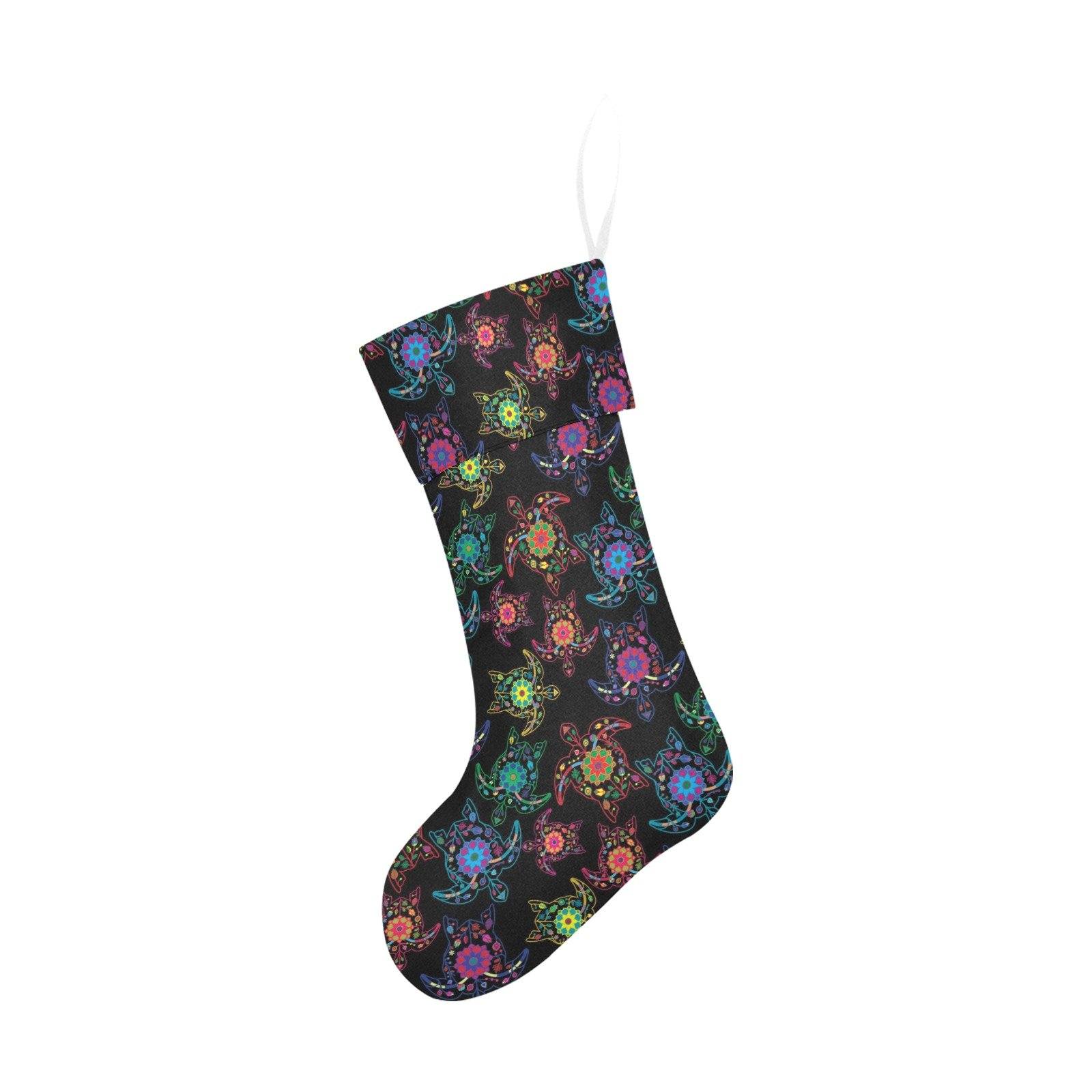 Floral Turtle Christmas Stocking holiday stocking e-joyer 