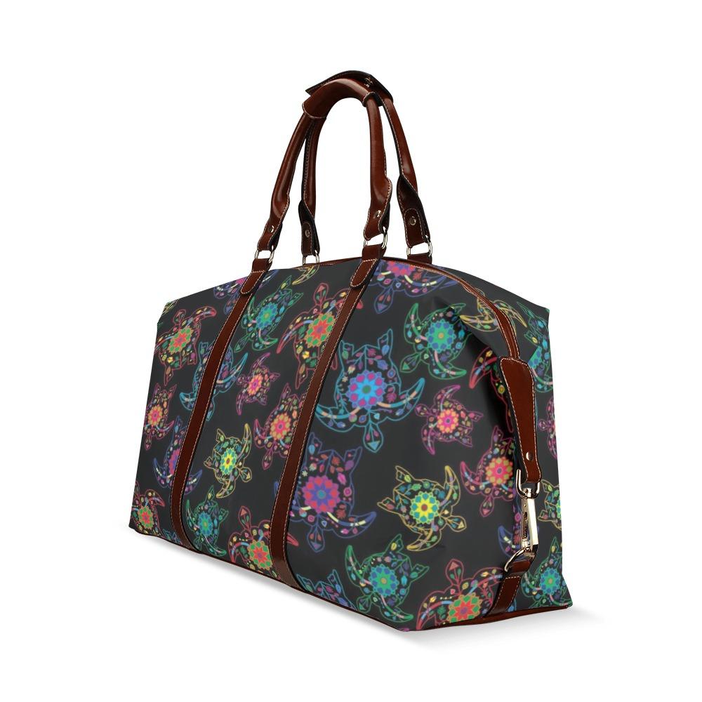 Floral Turtle Classic Travel Bag (Model 1643) Remake Classic Travel Bags (1643) e-joyer 