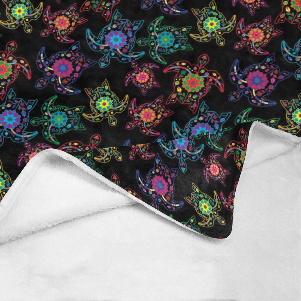 Floral Turtle Ultra-Soft Micro Fleece Blanket 50"x60" Ultra-Soft Blanket 50''x60'' e-joyer 