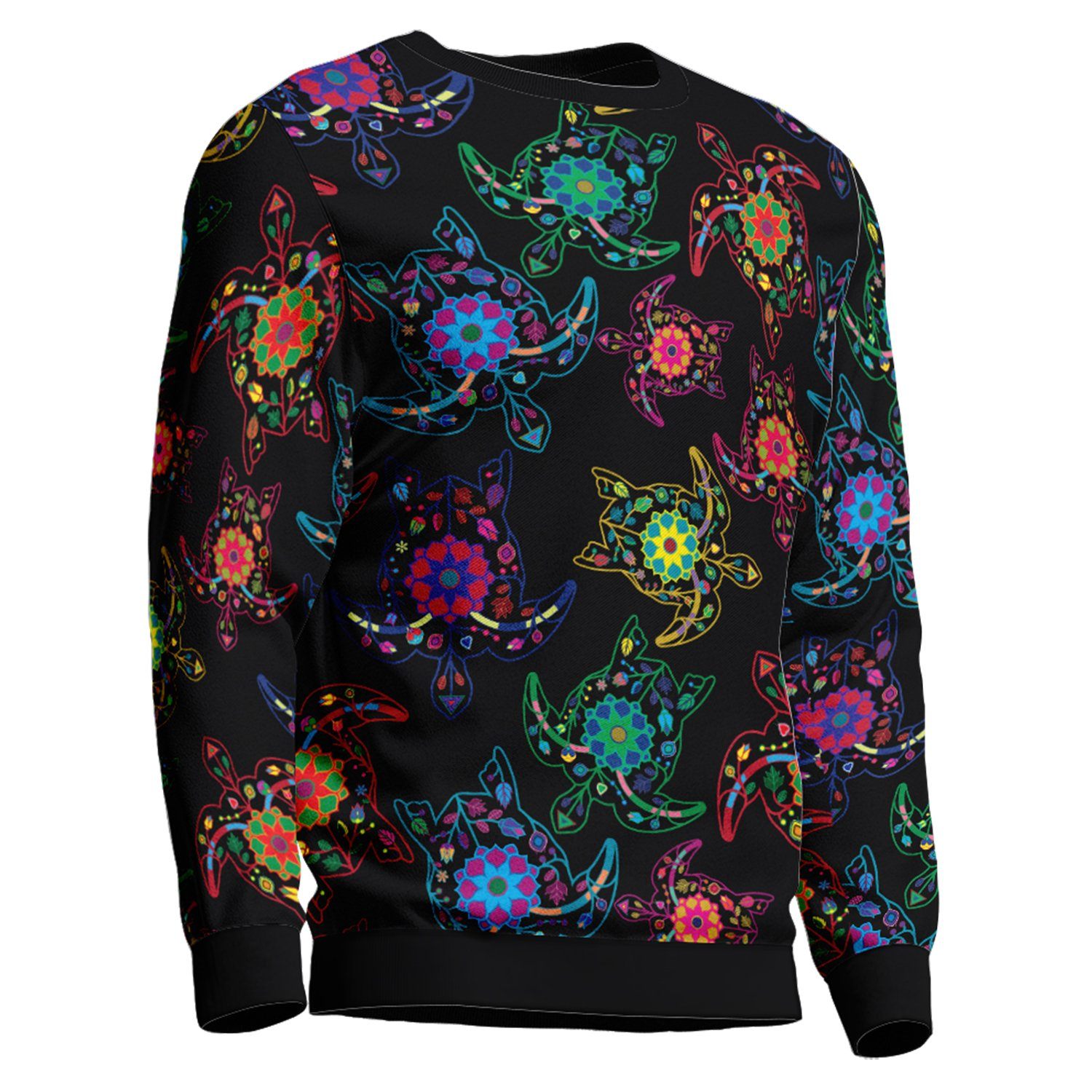 Floral Turtle Unisex Crewneck Long Sleeve Top 49 Dzine 