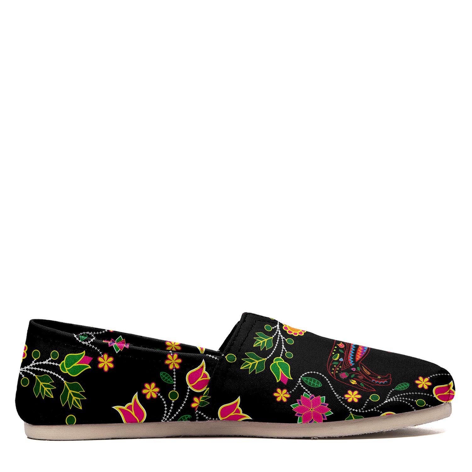 Floral Wolf Casual Unisex Slip On Shoe Herman 