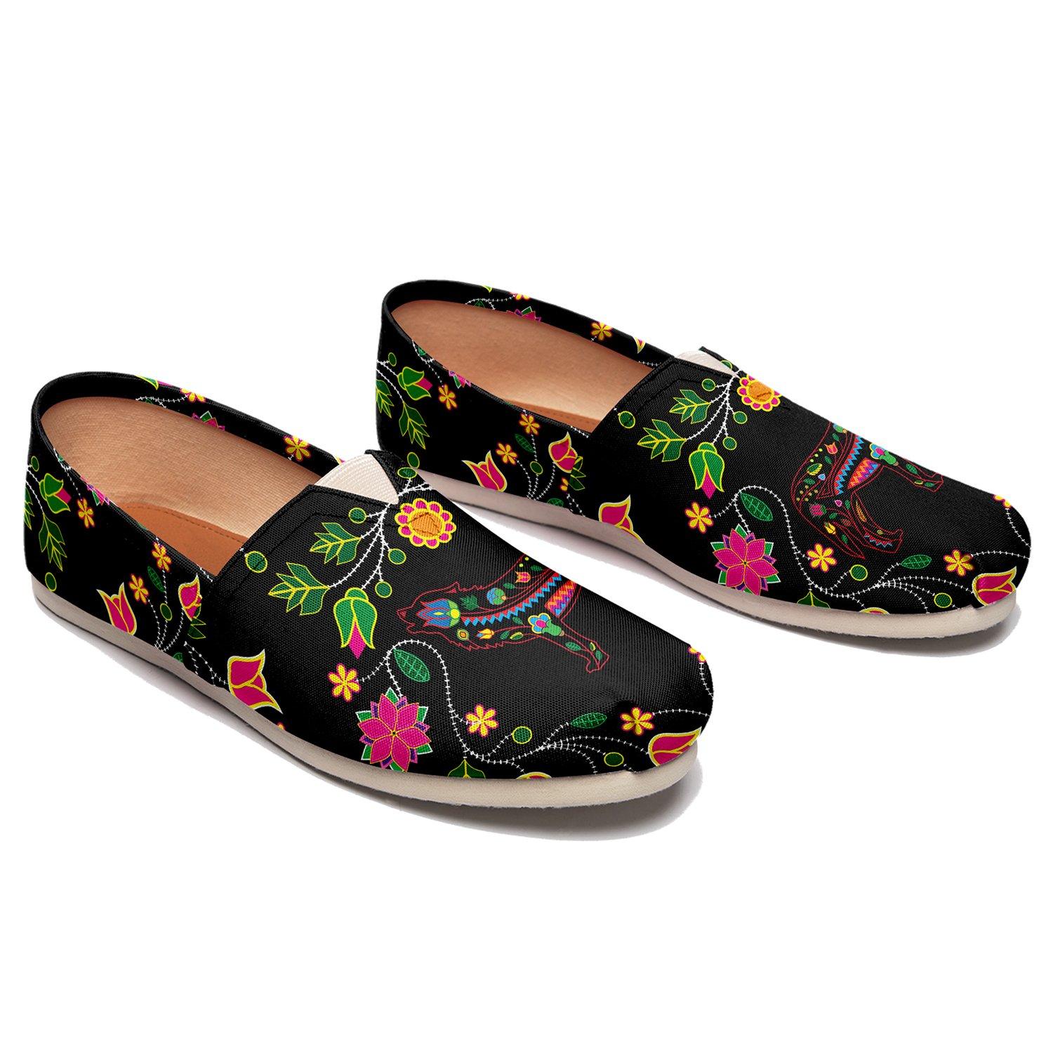 Floral Wolf Casual Unisex Slip On Shoe Herman 