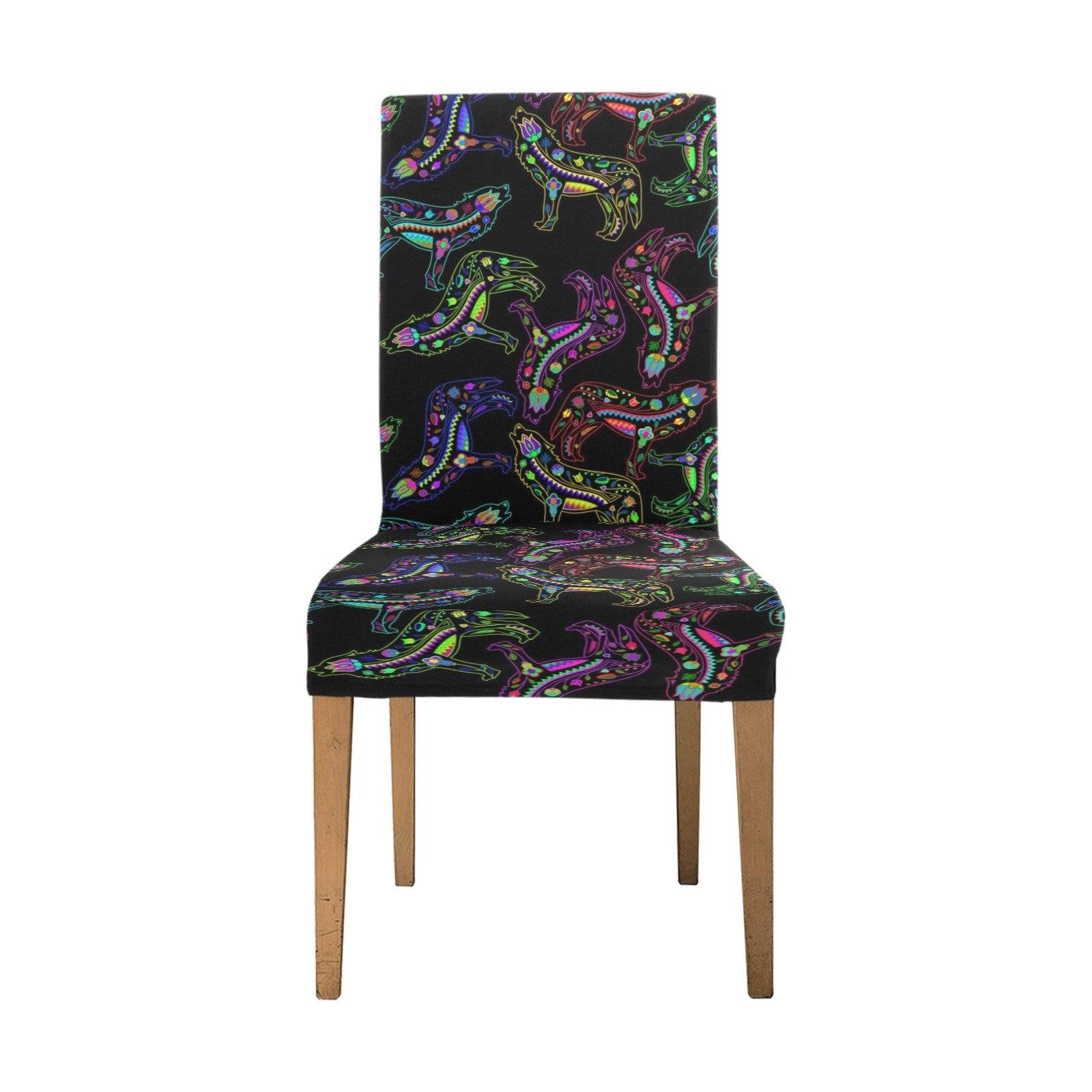 Floral wolf Chair Cover (Pack of 6) Chair Cover (Pack of 6) e-joyer 