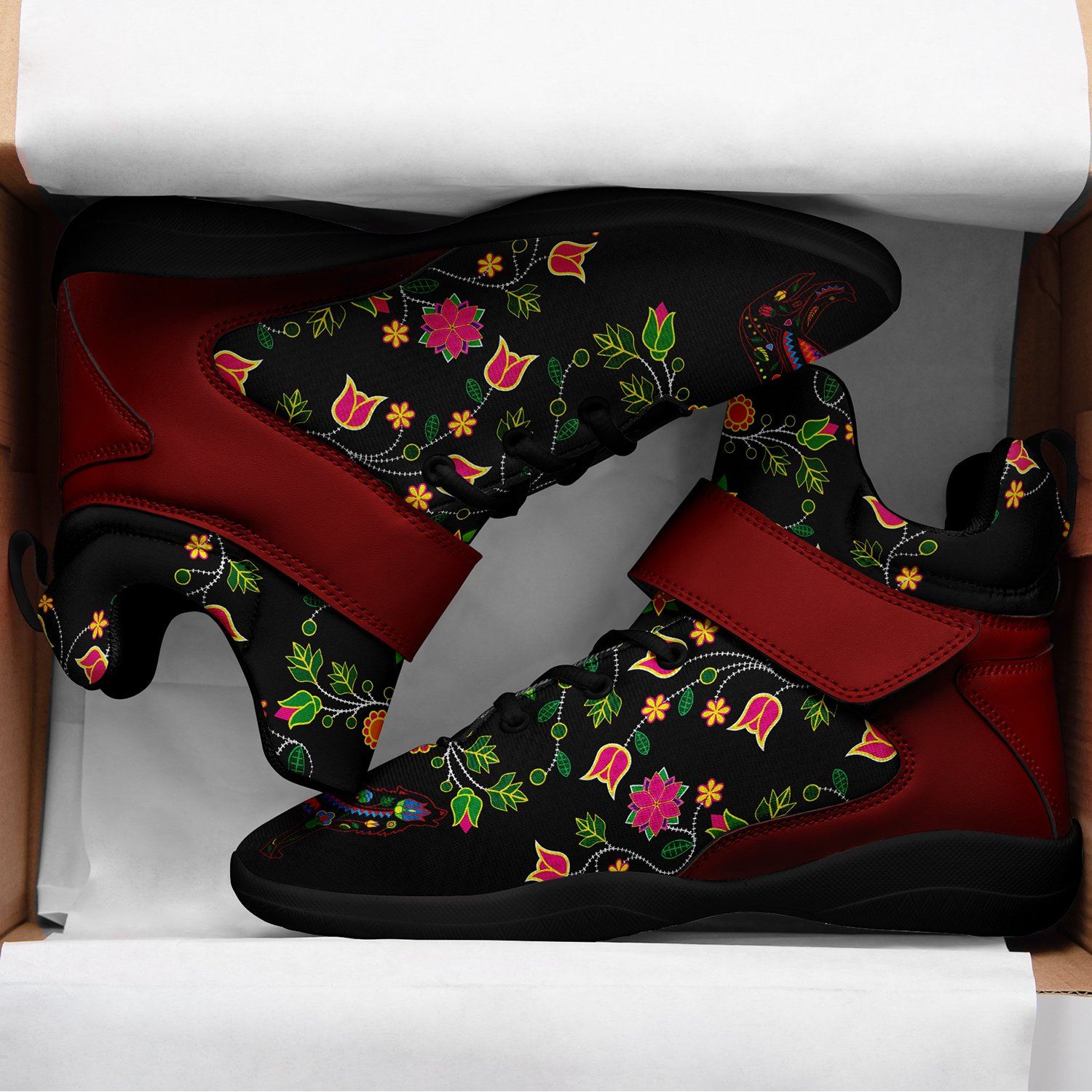 Floral Wolf Ipottaa Basketball / Sport High Top Shoes 49 Dzine 