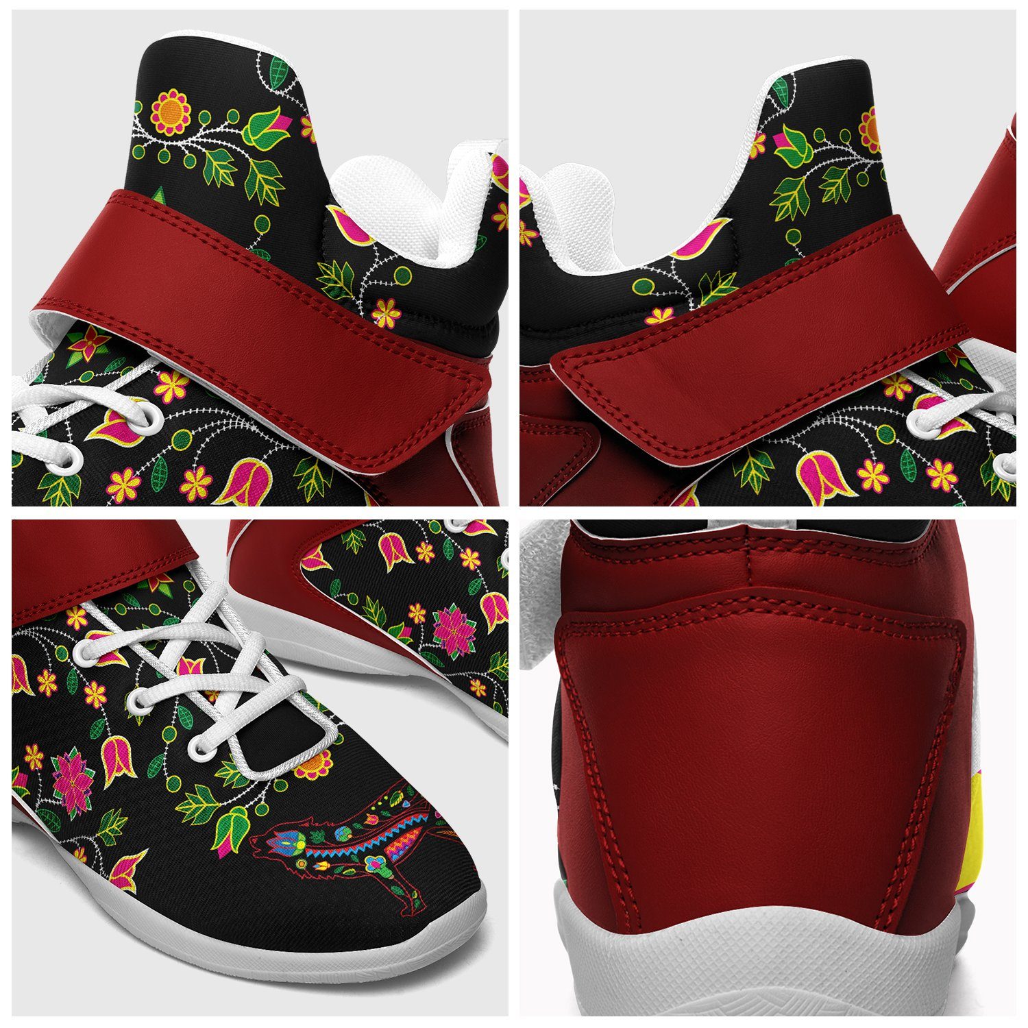 Floral Wolf Ipottaa Basketball / Sport High Top Shoes 49 Dzine 