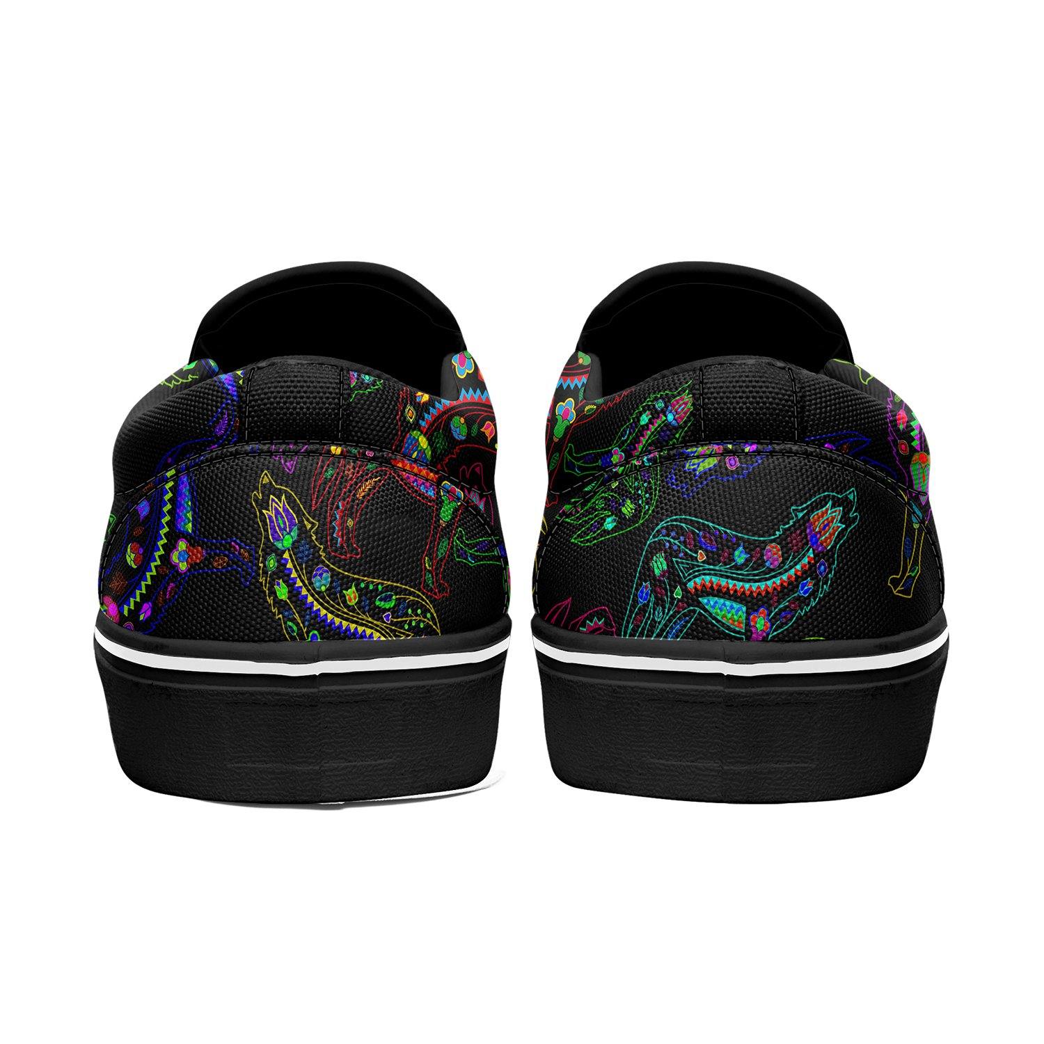 Floral Wolf Otoyimm Canvas Slip On Shoes otoyimm Herman 