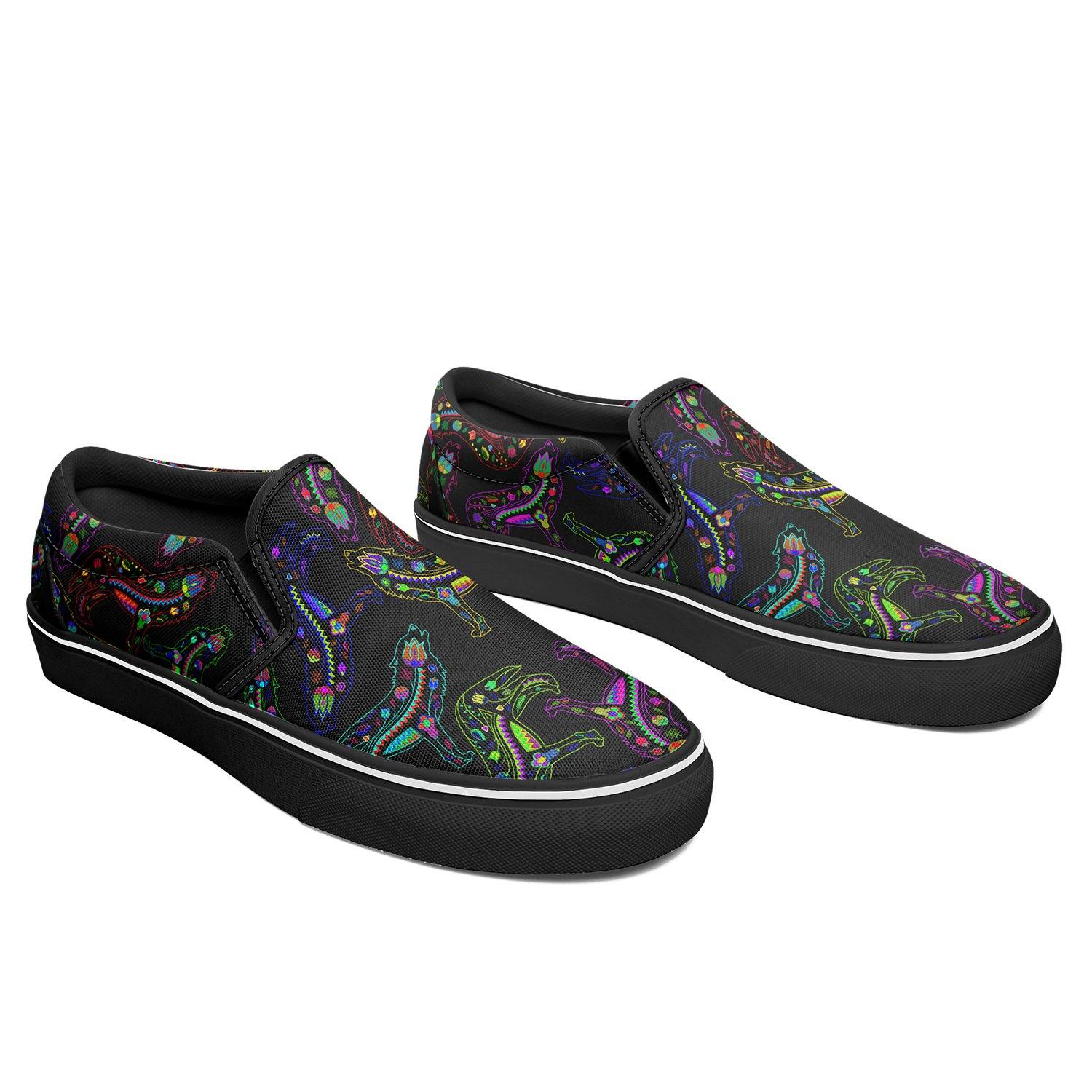 Floral Wolf Otoyimm Canvas Slip On Shoes otoyimm Herman 