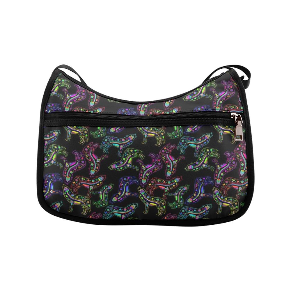 Floral Wolves Crossbody Bags (Model 1616) Crossbody Bags (1616) e-joyer 