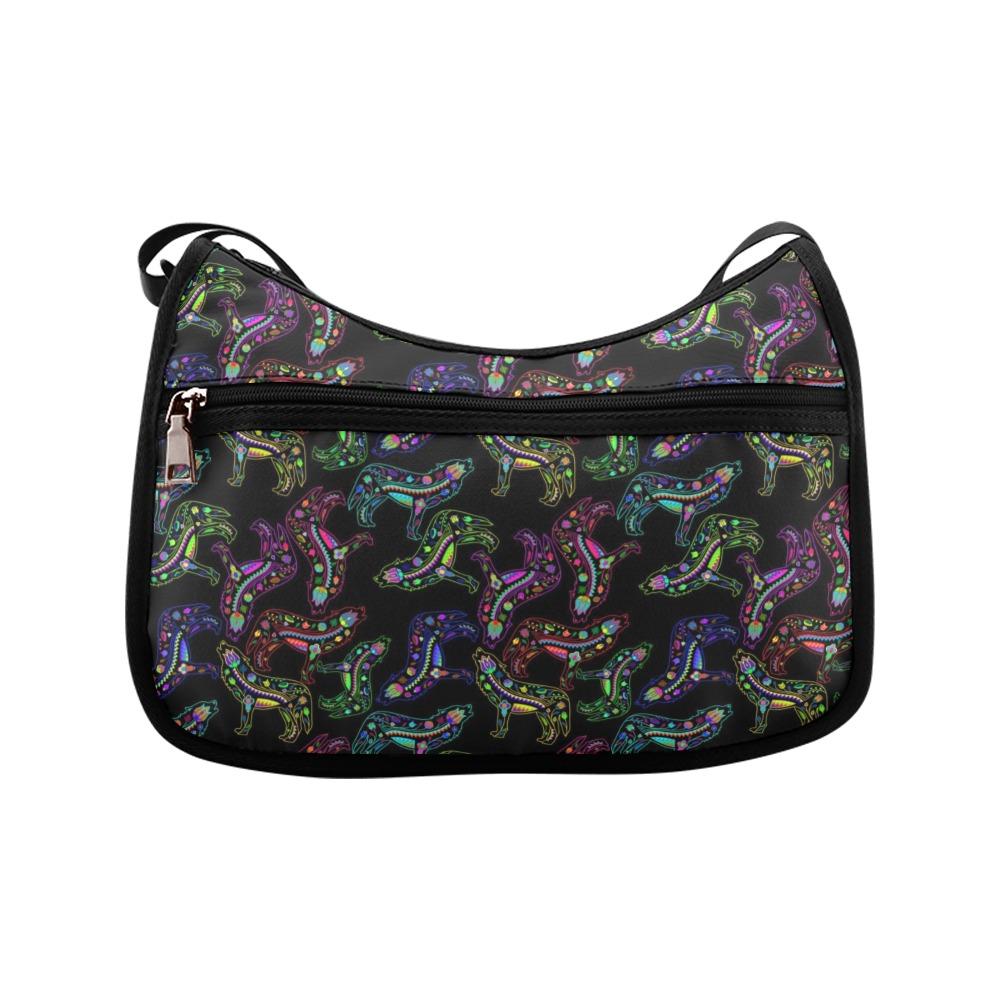 Floral Wolves Crossbody Bags (Model 1616) Crossbody Bags (1616) e-joyer 