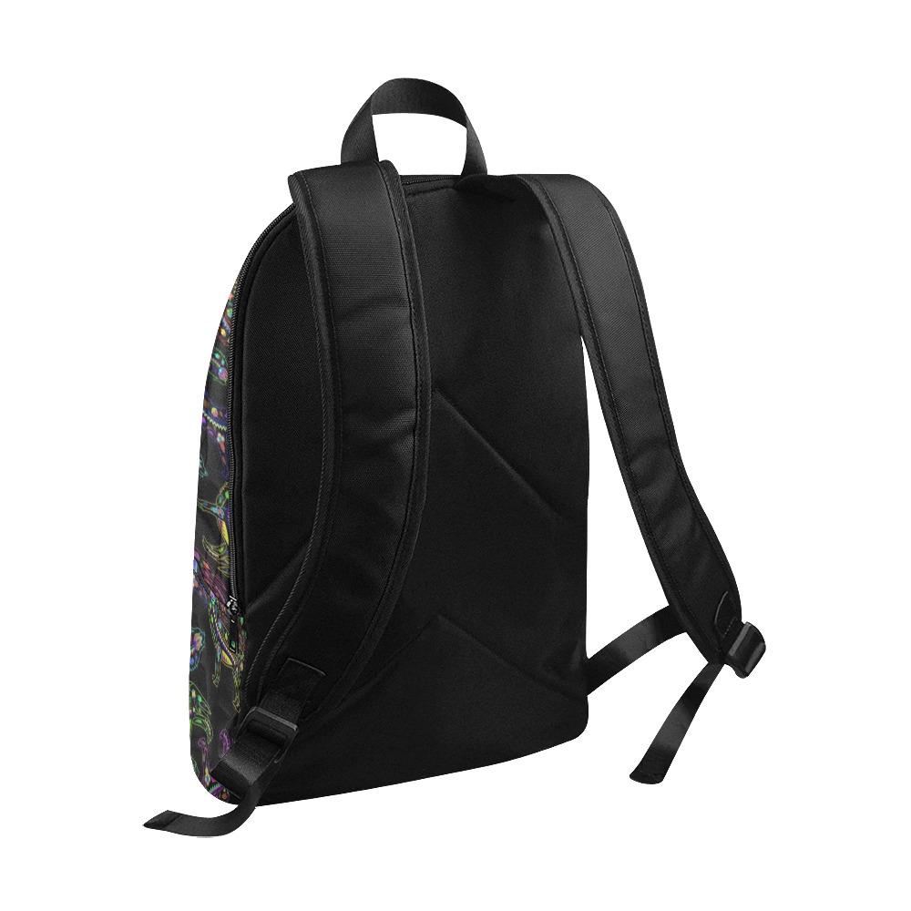 Floral Wolves Fabric Backpack for Adult (Model 1659) Casual Backpack for Adult (1659) e-joyer 