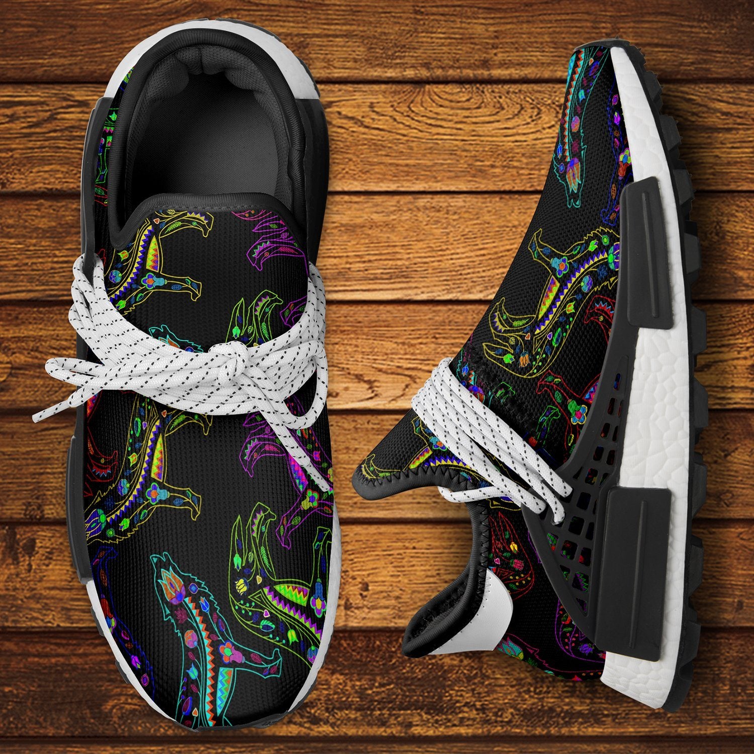 Floral Wolves Okaki Sneakers Shoes Herman 