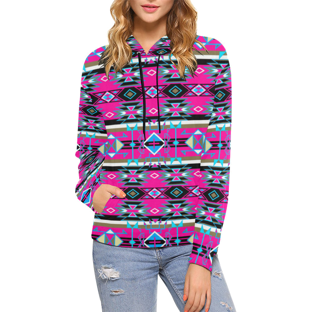 Force of Nature Sunset Storm All Over Print Hoodie for Women (USA Size) (Model H13) Hoodie e-joyer 