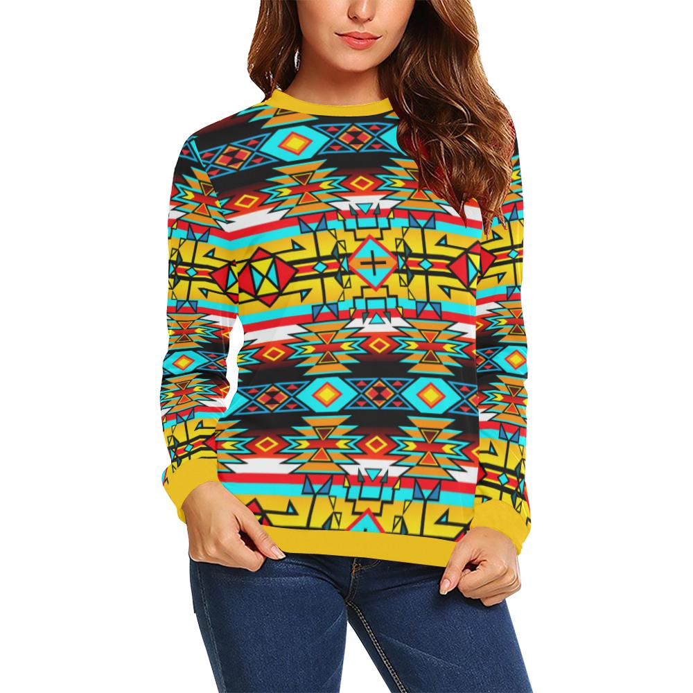 Force of Nature Twister All Over Print Crewneck Sweatshirt for Women (Model H18) Crewneck Sweatshirt for Women (H18) e-joyer 