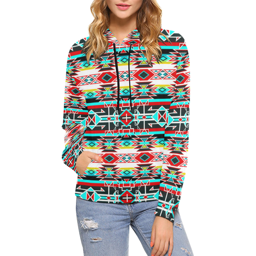 Force of Nature Windstorm All Over Print Hoodie for Women (USA Size) (Model H13) Hoodie e-joyer 