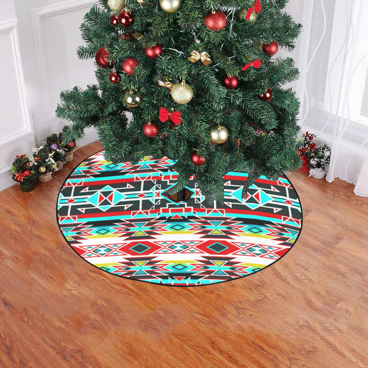 Force of Nature Windstorm Christmas Tree Skirt 47" x 47" Christmas Tree Skirt e-joyer 