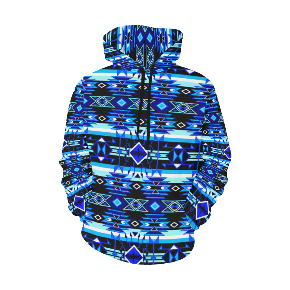 Force of Nature Winter Night All Over Print Hoodie for Women (USA Size) (Model H13) Hoodie e-joyer 