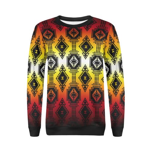 Gathering Fire All Over Print Crewneck Sweatshirt for Women (Model H18) Crewneck Sweatshirt for Women (H18) e-joyer 