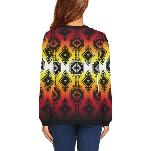 Gathering Fire All Over Print Crewneck Sweatshirt for Women (Model H18) Crewneck Sweatshirt for Women (H18) e-joyer 