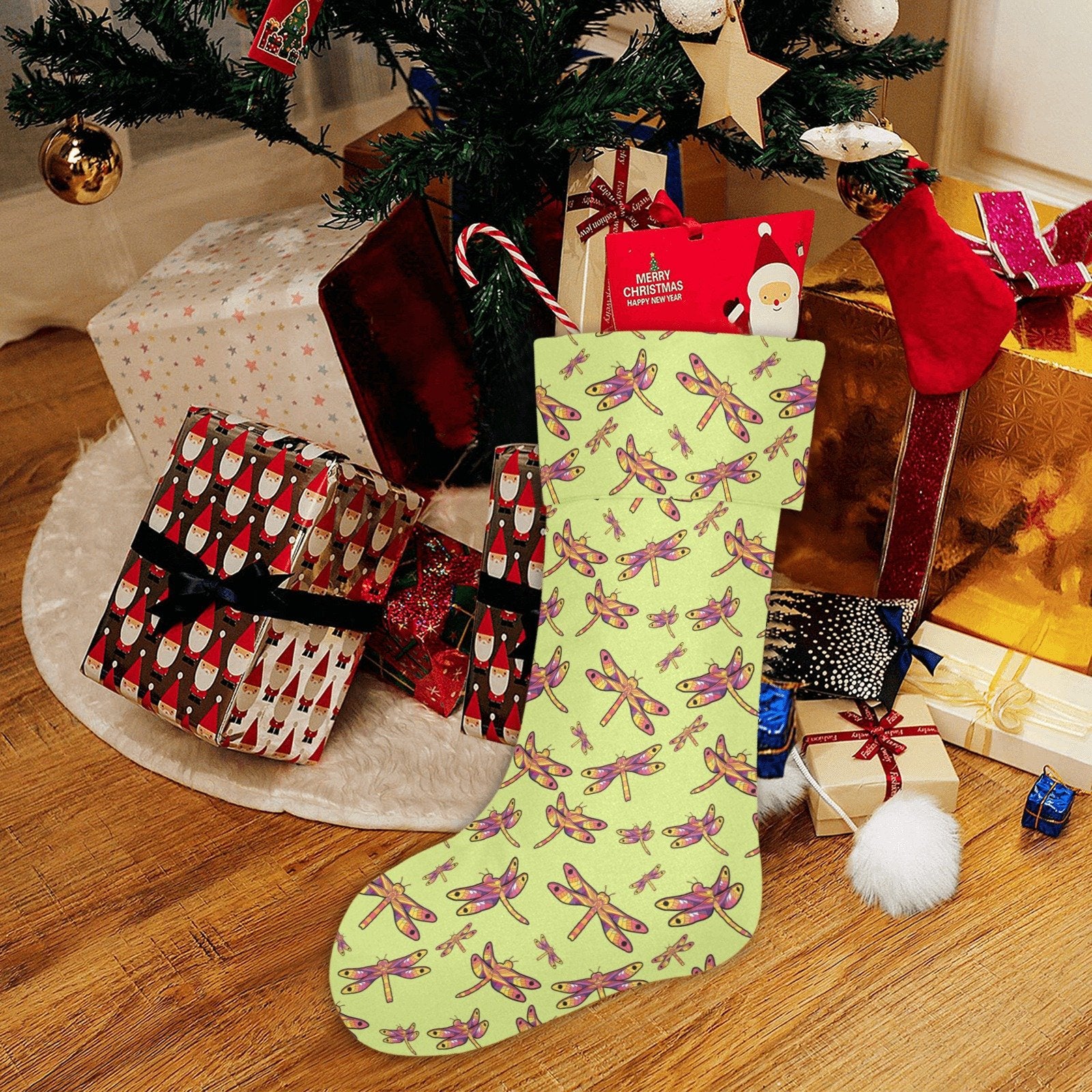 Gathering Lime Christmas Stocking holiday stocking e-joyer 