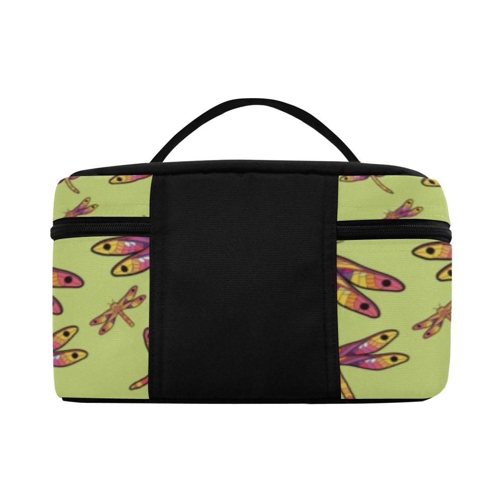 Gathering Lime Cosmetic Bag/Large (Model 1658) bag e-joyer 