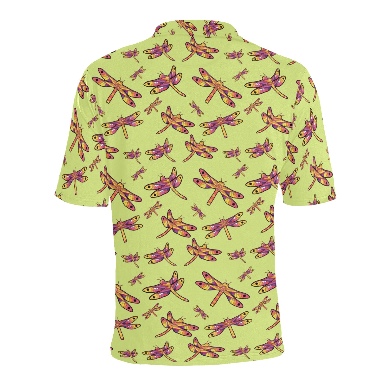 Gathering Lime Men's All Over Print Polo Shirt (Model T55) Men's Polo Shirt (Model T55) e-joyer 