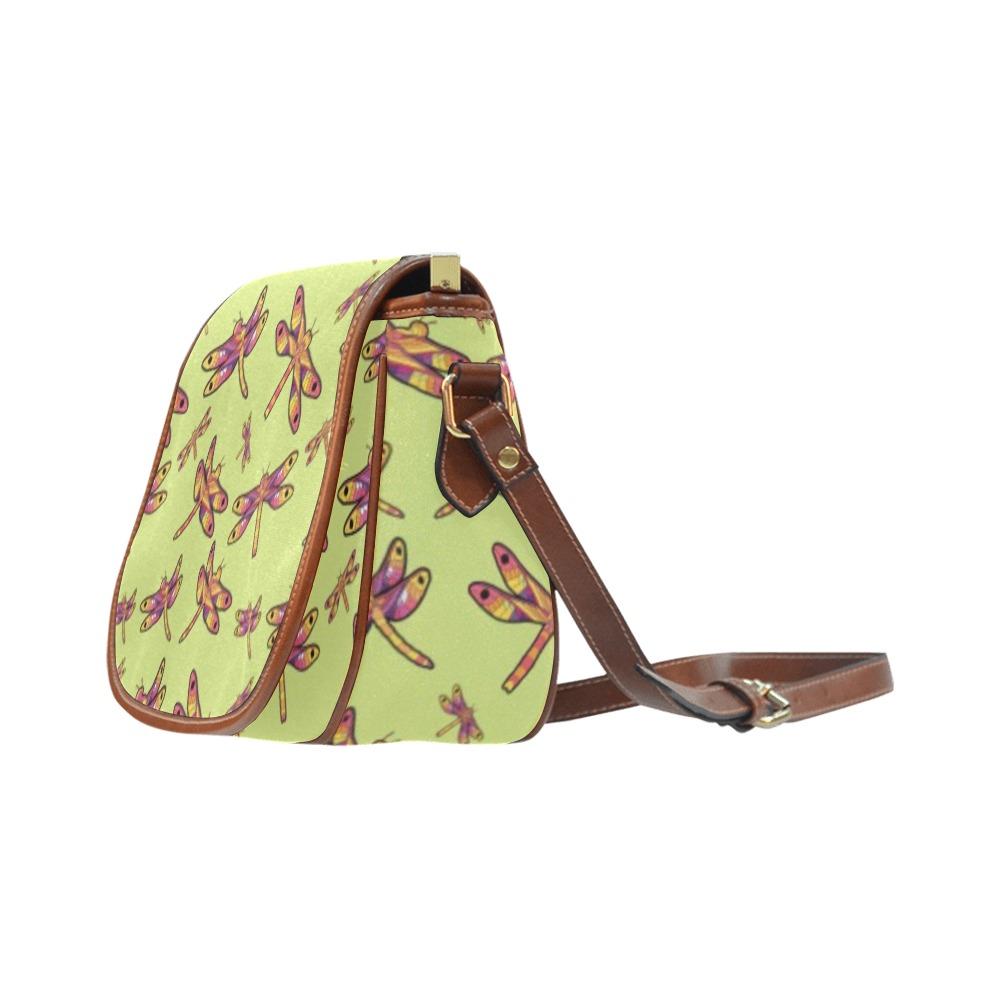 Gathering Lime Saddle Bag/Small (Model 1649) Full Customization Saddle Bag/Small (Full Customization) e-joyer 