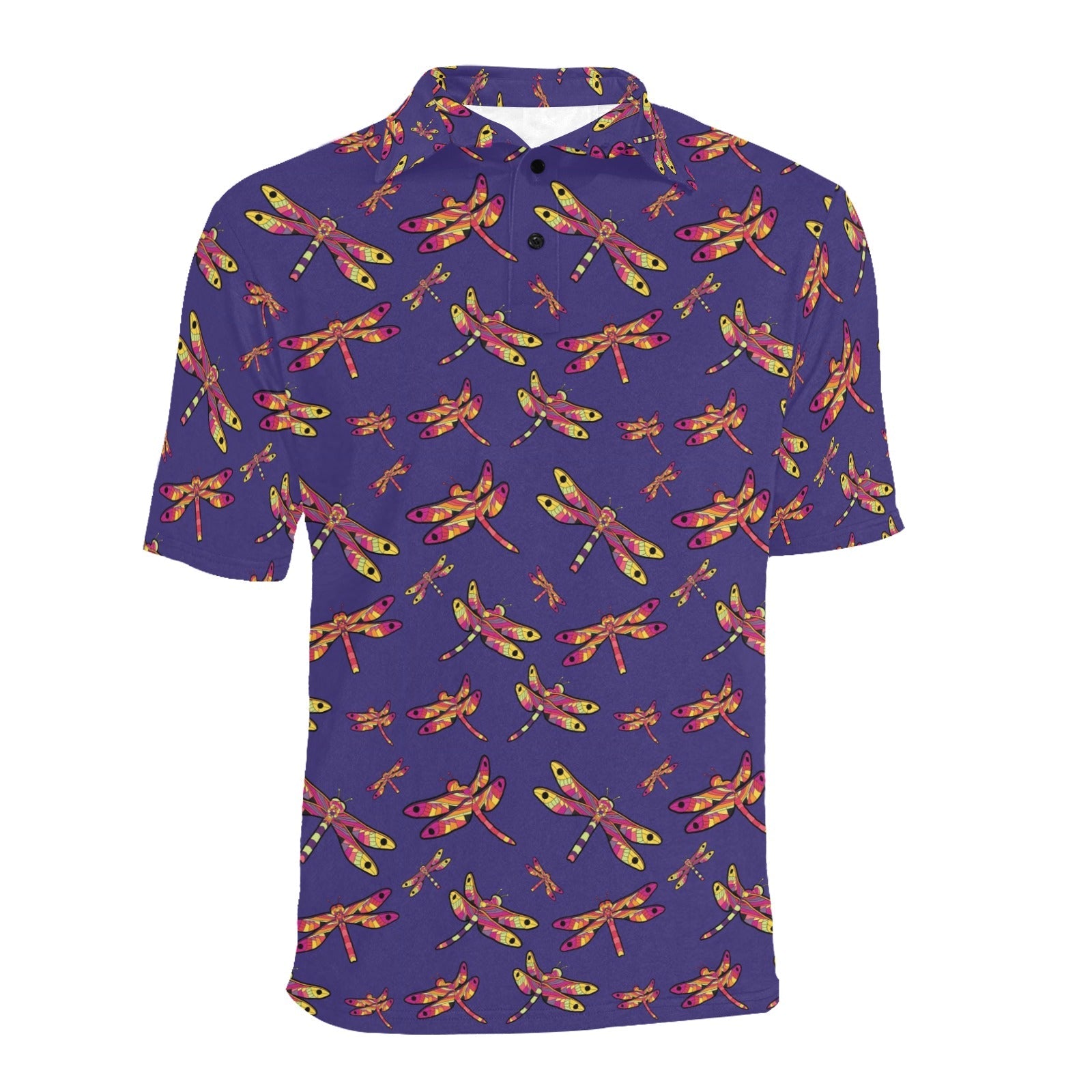 Gathering Purple Men's All Over Print Polo Shirt (Model T55) Men's Polo Shirt (Model T55) e-joyer 