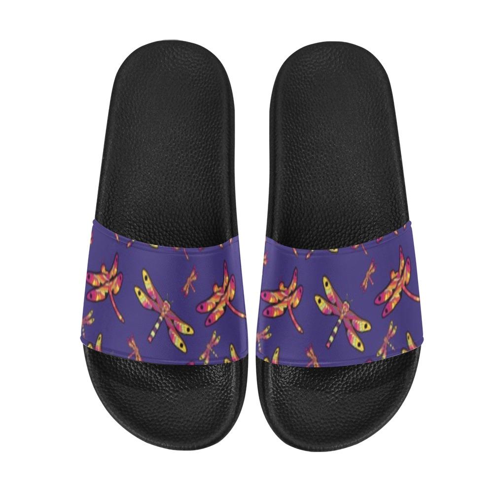 Gathering Purple Men's Slide Sandals (Model 057) Men's Slide Sandals (057) e-joyer 