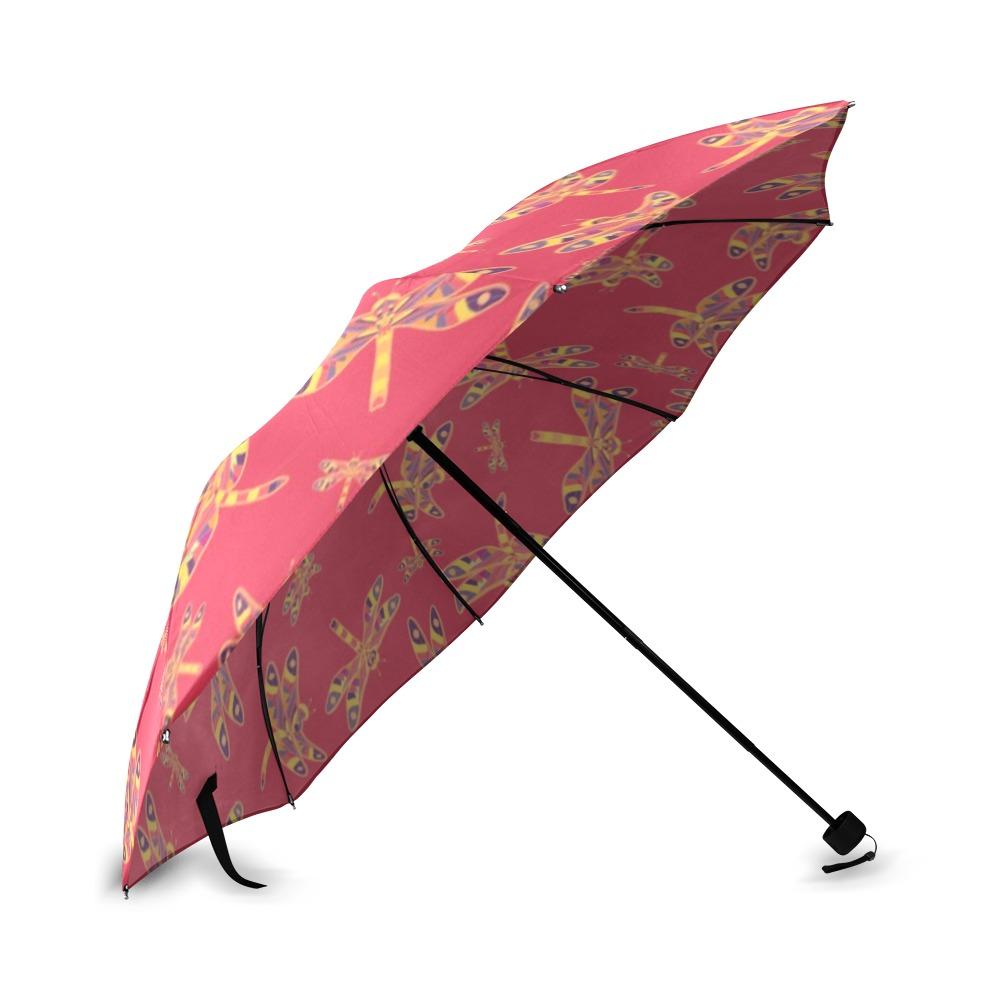 Gathering Rouge Foldable Umbrella (Model U01) Foldable Umbrella e-joyer 