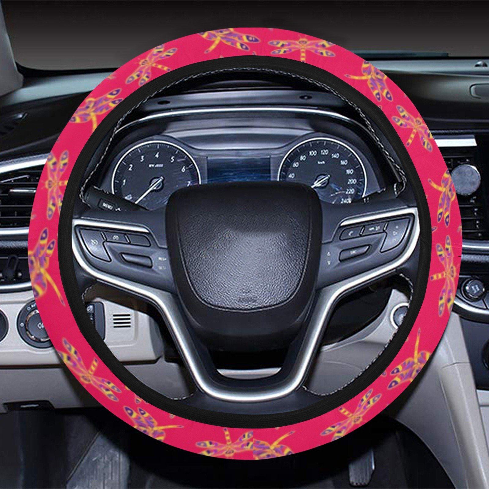 Gathering Rouge Steering Wheel Cover with Elastic Edge Steering Wheel Cover with Elastic Edge e-joyer 