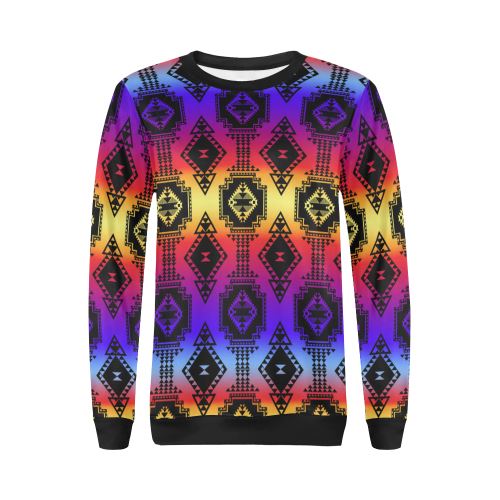 Gathering Sunset All Over Print Crewneck Sweatshirt for Women (Model H18) Crewneck Sweatshirt for Women (H18) e-joyer 