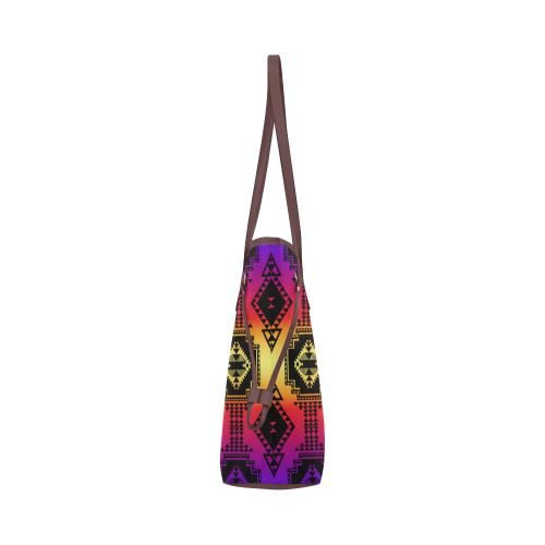 Gathering Sunset Clover Canvas Tote Bag (Model 1661) Clover Canvas Tote Bag (1661) e-joyer 