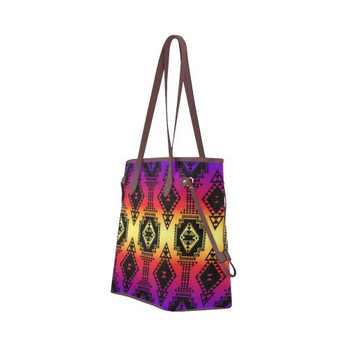 Gathering Sunset Clover Canvas Tote Bag (Model 1661) Clover Canvas Tote Bag (1661) e-joyer 