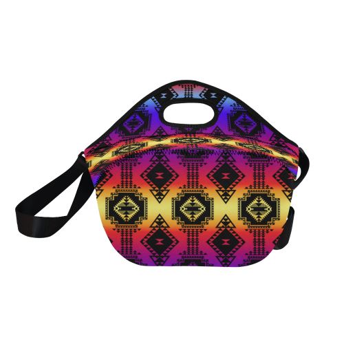 Gathering Sunset Neoprene Lunch Bag/Large (Model 1669) Neoprene Lunch Bag/Large (1669) e-joyer 