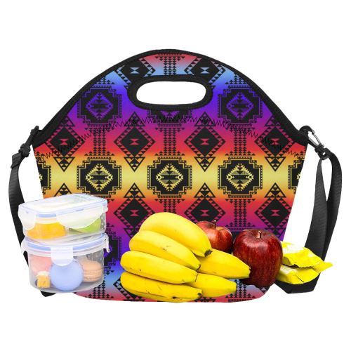 Gathering Sunset Neoprene Lunch Bag/Large (Model 1669) Neoprene Lunch Bag/Large (1669) e-joyer 