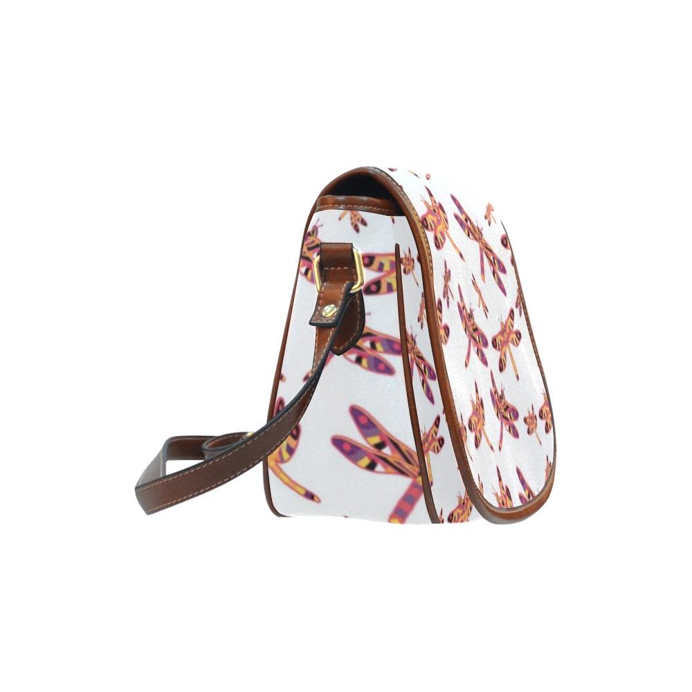 Gathering White Saddle Bag/Large (Model 1649) Saddle Bag/Large e-joyer 