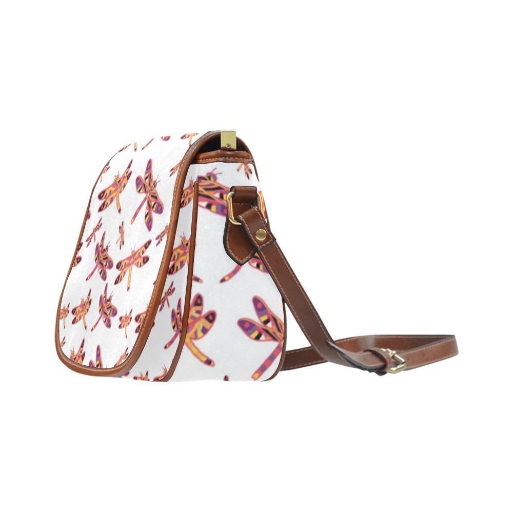 Gathering White Saddle Bag/Large (Model 1649) Saddle Bag/Large e-joyer 