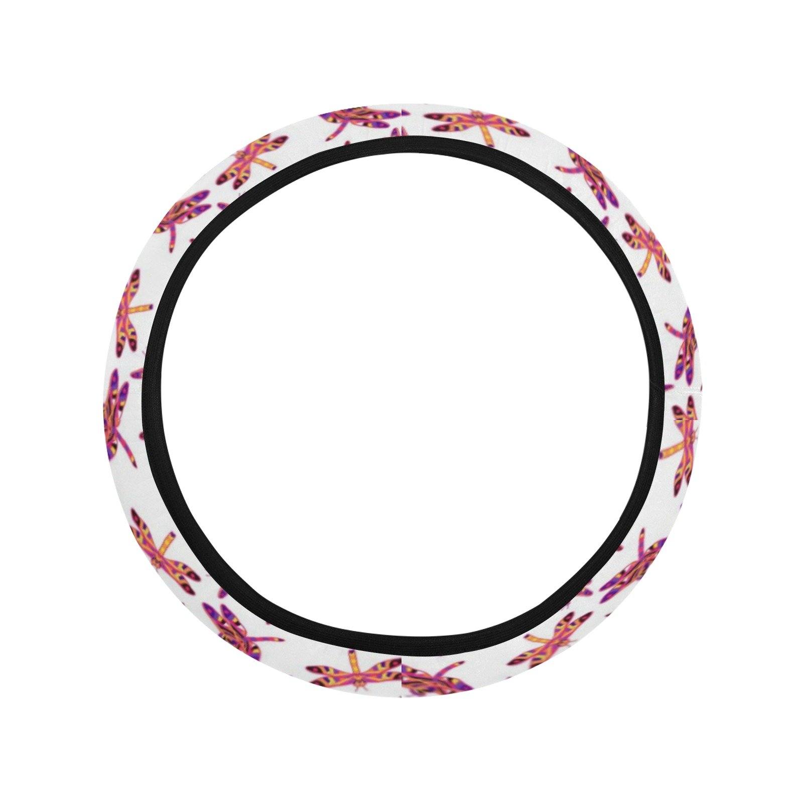 Gathering White Steering Wheel Cover with Elastic Edge Steering Wheel Cover with Elastic Edge e-joyer 