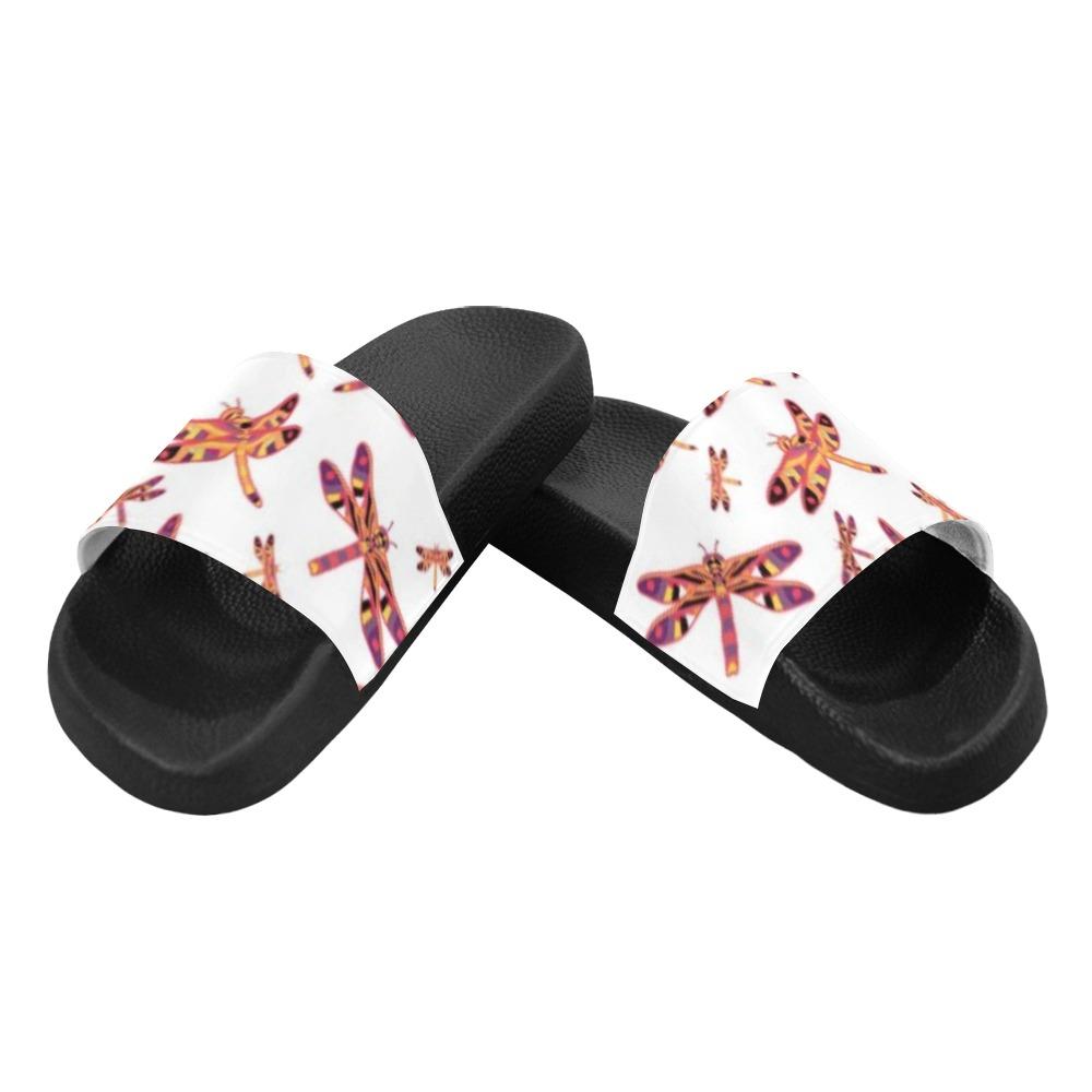 Gathering White Women's Slide Sandals (Model 057) Women's Slide Sandals (057) e-joyer 