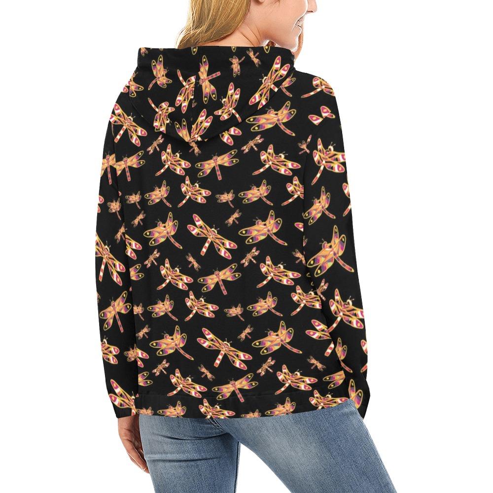 Gathering Yellow Black All Over Print Hoodie for Women (USA Size) (Model H13) All Over Print Hoodie for Women (H13) e-joyer 