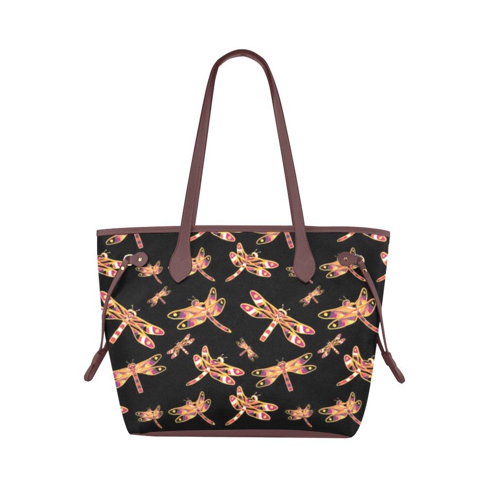 Gathering Yellow Black Clover Canvas Tote Bag (Model 1661) Clover Canvas Tote Bag (1661) e-joyer 