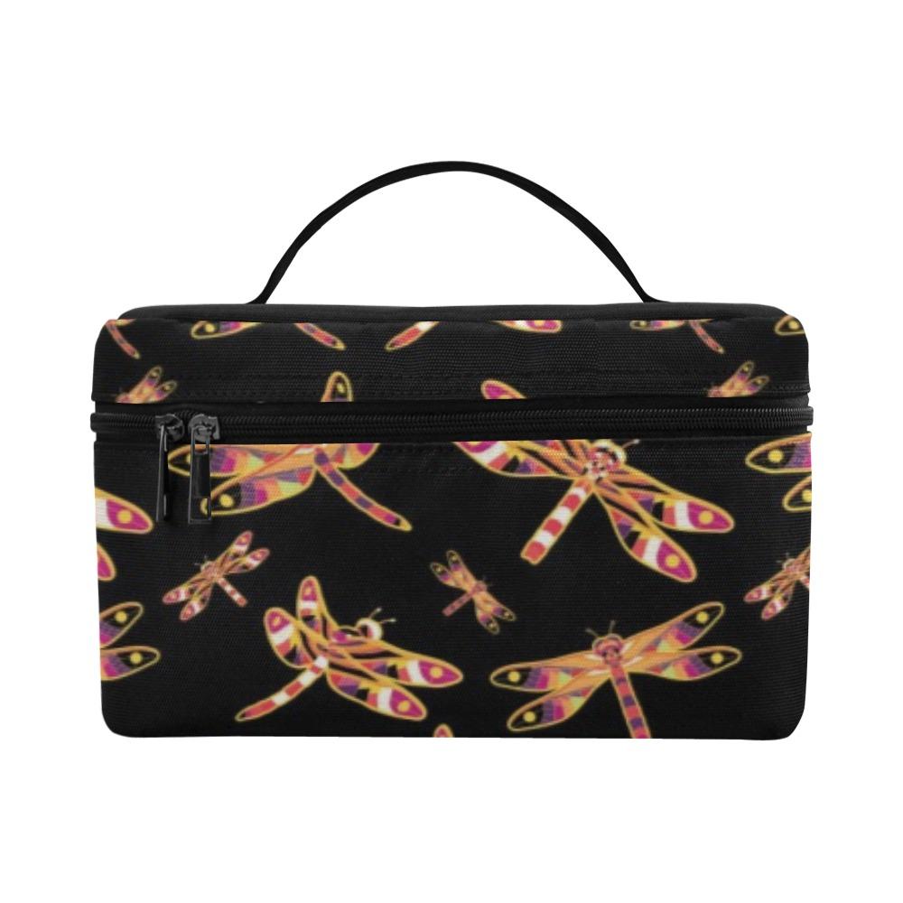 Gathering Yellow Black Cosmetic Bag/Large (Model 1658) bag e-joyer 