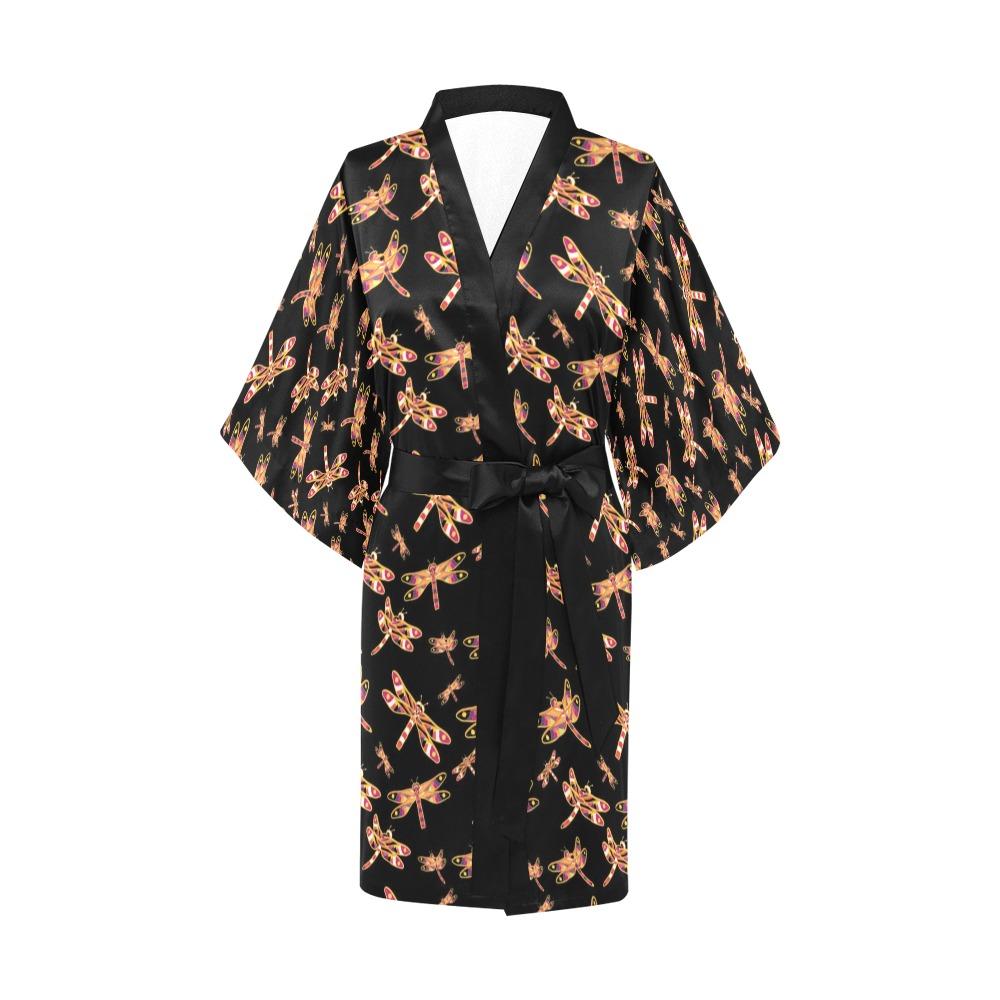 Gathering Yellow Black Kimono Robe Artsadd 