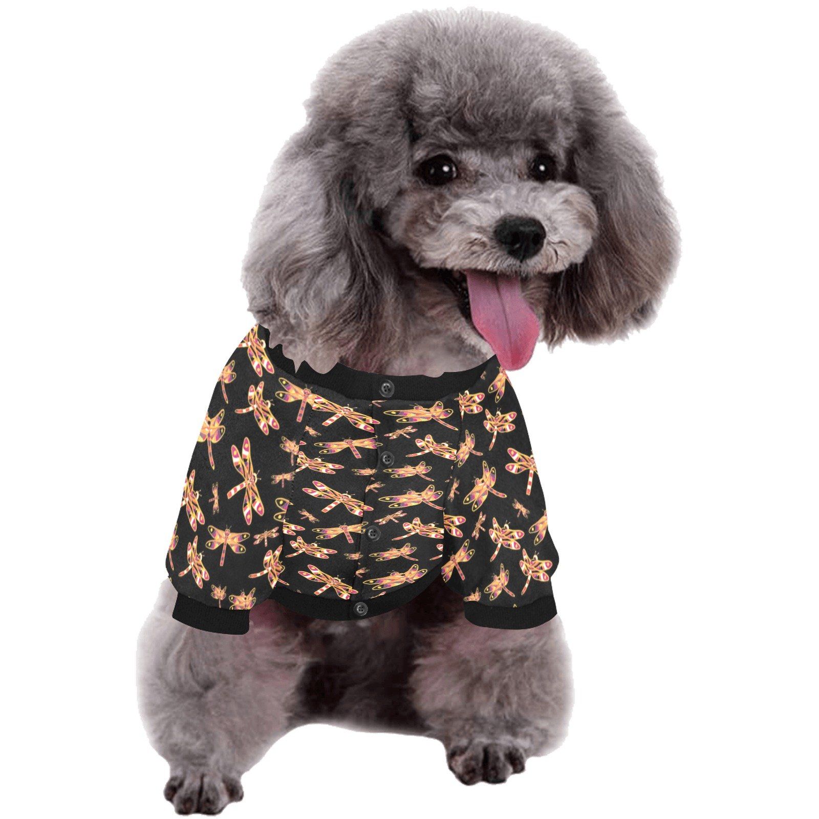 Gathering Yellow Black Pet Dog Round Neck Shirt Pet Dog Round Neck Shirt e-joyer 