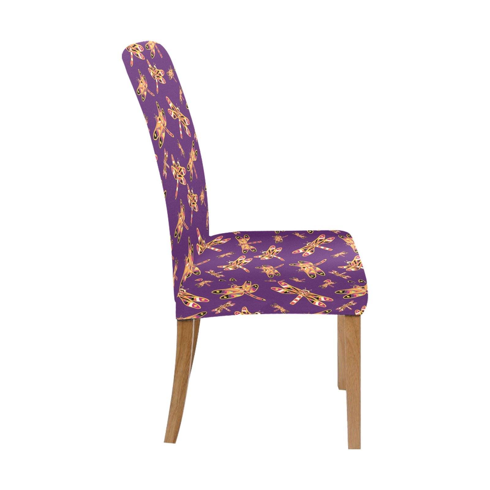 Gathering Yellow Purple Chair Cover (Pack of 4) Chair Cover (Pack of 4) e-joyer 