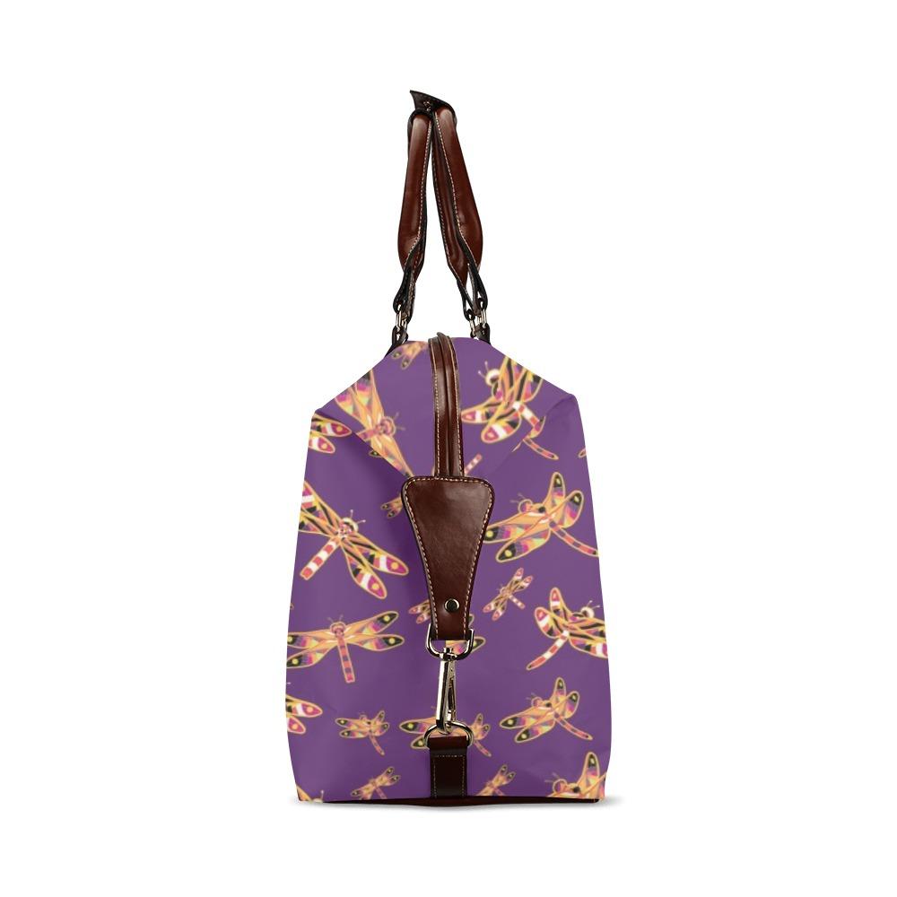 Gathering Yellow Purple Classic Travel Bag (Model 1643) Remake Classic Travel Bags (1643) e-joyer 