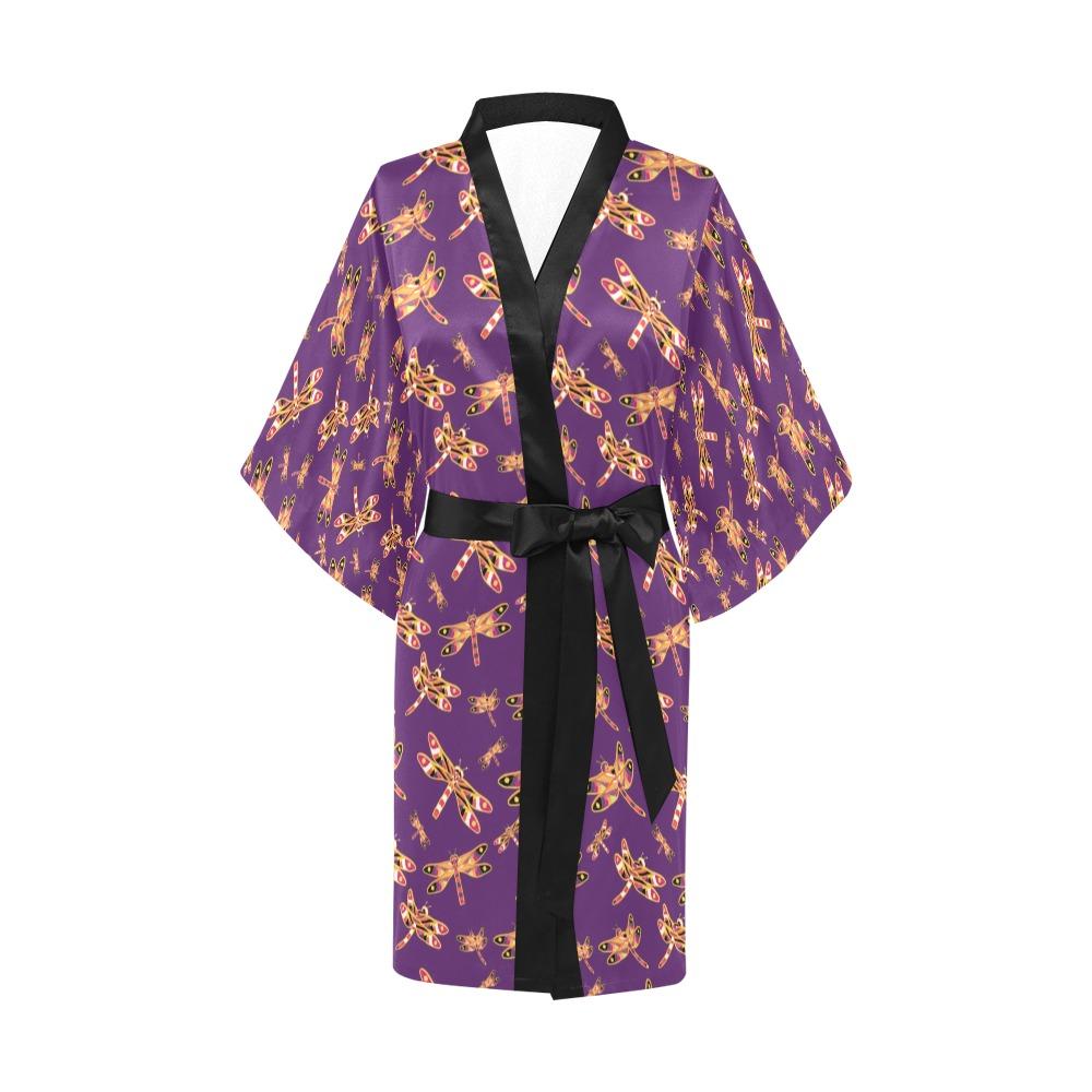 Gathering Yellow Purple Kimono Robe Artsadd 