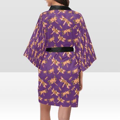 Gathering Yellow Purple Kimono Robe Artsadd 