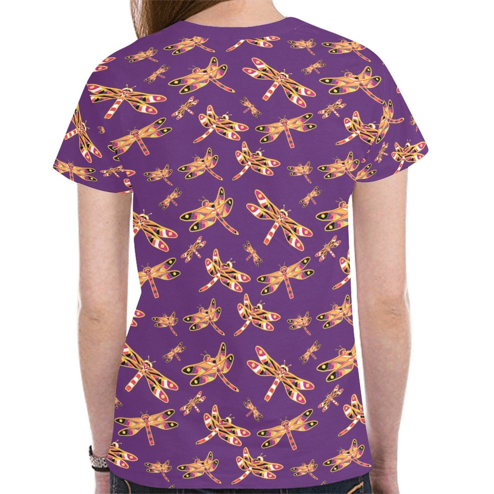 Gathering Yellow Purple New All Over Print T-shirt for Women (Model T45) tshirt e-joyer 