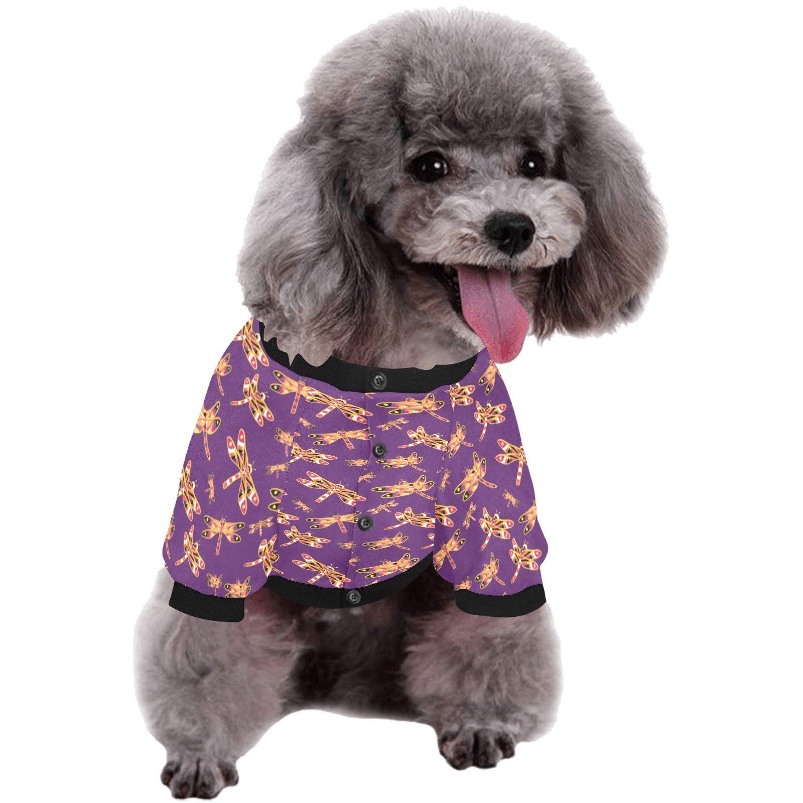 Gathering Yellow Purple Pet Dog Round Neck Shirt Pet Dog Round Neck Shirt e-joyer 